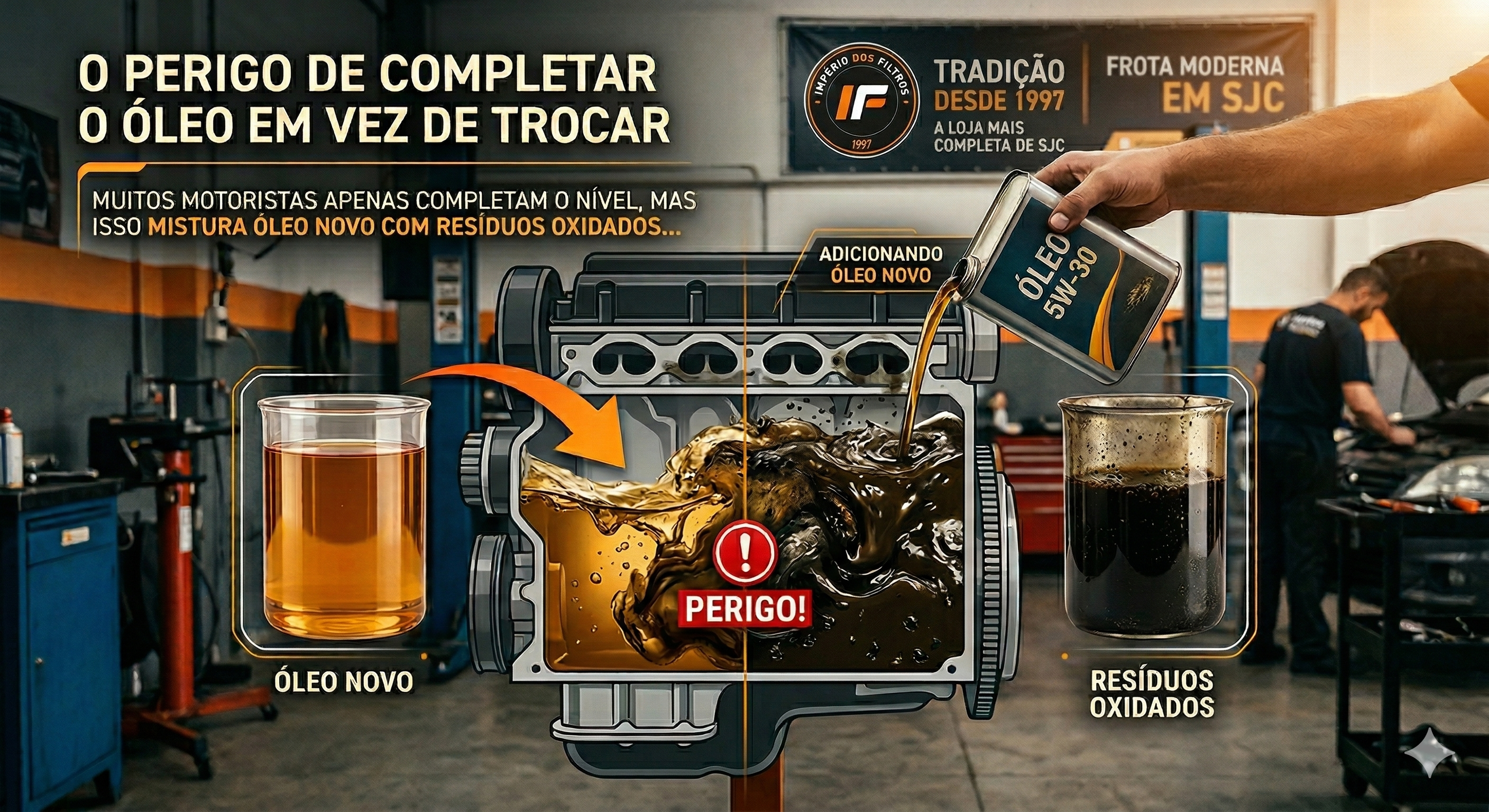 Completar óleo do motor
